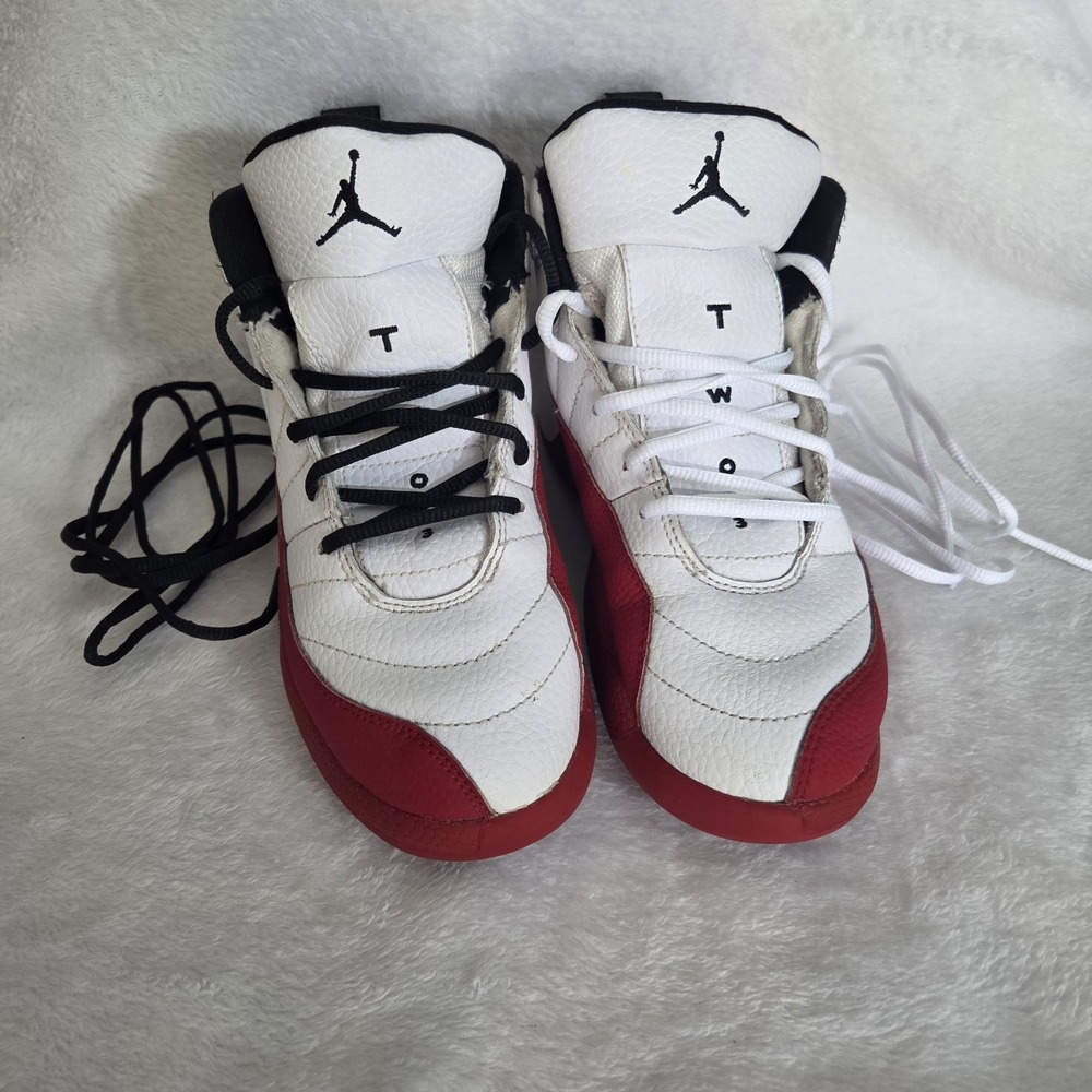 Air Jordan 12 Retro Size 2Y Cherry 151186-116 Basketball Sneakers New Strings